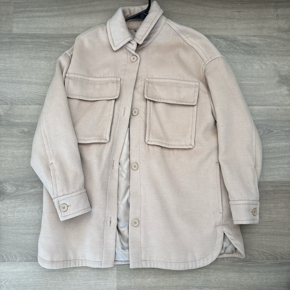 Abercrombie & Fitch Light Tan Shirt Jacket